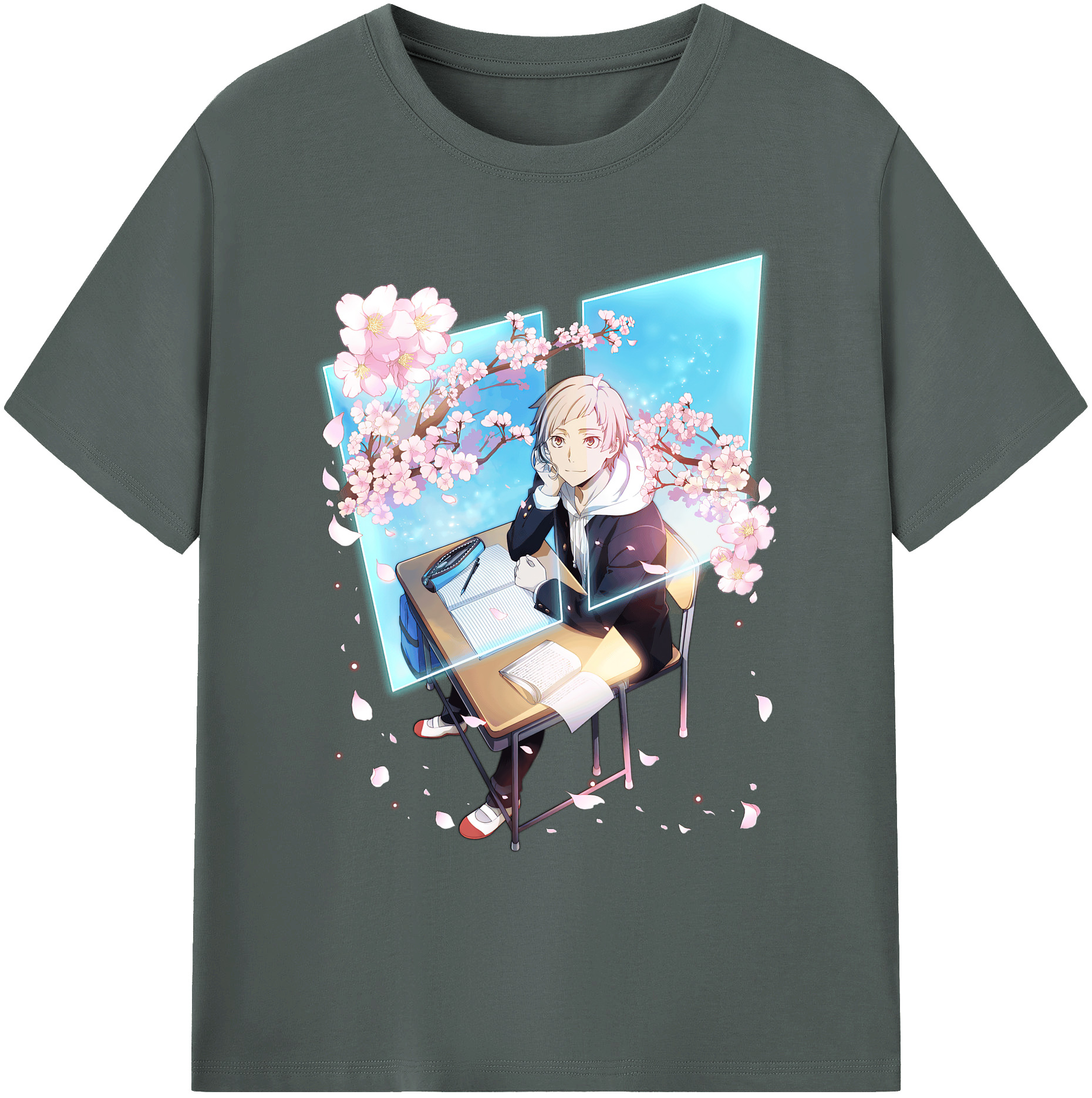（画像用） 文豪ストレイドッグス Bungo Stray Dogs 綿100％ メンズ半袖Tシャツ｜肌触りやわらか＆通気性
